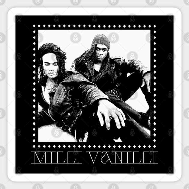 Milli Vanilli \/\/\ Vintage Style Aesthetic Design Sticker by DankFutura